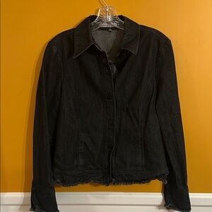 Women's Black Denim Jacket by Anne Klein
